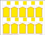 R010006-Y 10up  Yellow Arrow Non-Adhesive, Cardstock Shelf Talker 2" x 4"(formerly #91095)