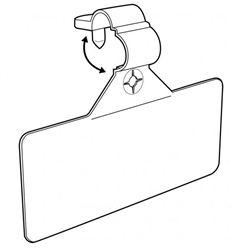 Adhesive Label Holder for Wire Fixtures Fits labels up to 1.25" x 3.5". Fits most 18up labels