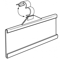 Label Holder for Wire Fixtures Holds ticket up to 1.25" x 3"