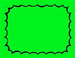 R001010-G 1up Burst Fluorescent Green Sign (formerly #95545g)