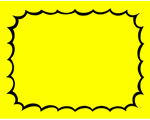 R001010-Y 1up Burst Fluorescent Yellow Sign (formerly #95545y)