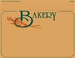 R001080 1up w/Margin Bakery Department Sign on Card Stock 7" x 11"