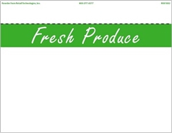1 Up "Fresh Produce" Department Signs