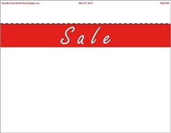 1up w/margin Essential Signage "Sale" in Red Bar signs on uncoated cardstock