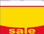 R001108 1up w/Margin Red/Yellow 'sale' on C1S (Glossy) Sign Stock