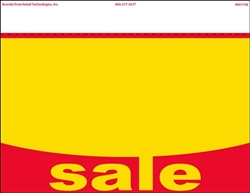 R001108 1up w/Margin Red/Yellow 'sale' on C1S (Glossy) Sign Stock