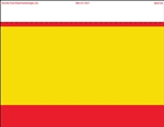 R001109 1up w/Margin Yellow with Red Bars on C1S (Glossy) Sign Stock