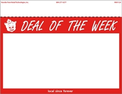 1up w/margin Piggly Wiggly "Deal of the Week" signs on uncoated cardstock