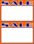 R002004 2up Laser Bright Fluorescent "Sale" on Glossy Sign Stock (formerly #90665)