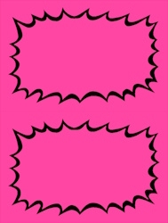 R002010-M 2up Burst Fluorescent Magenta Sign