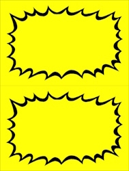 R002010-Y 2up Burst Fluorescent Yellow Sign