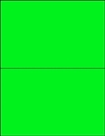 R002011-G 2up Blank Fluorescent Green on Uncoated Card Stock (formerly #97520-G)