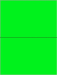 R002011-G 2up Blank Fluorescent Green on Uncoated Card Stock (formerly #97520-G)