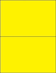 R002011-Y 2up Blank Fluorescent Yellow on Uncoated Card Stock (formerly #97520-Y)