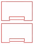 R002013-W 2up White w/Red Border Sign (formerly #738245w)