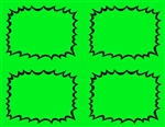 R004010-G 4up Fluorescent Burst  Green 5.5" x 4.25" (formerly #95745g)