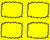 R004010-Y 4up Fluorescent Burst Yellow 5.5" x 4.25" (formerly #95745y)