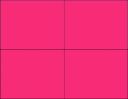 R004011-M 4up Blank Fluorescent Magenta on Uncoated Card Stock (formerly #97540-M)
