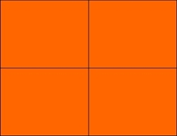 R004011-R 4up Blank Fluorescent Red on Uncoated Card Stock (formerly #97540-R)
