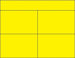 R004012-Y 4up w/Margin Blank Fluorescent Yellow on Uncoated Card Stock (formerly #97510-Y)