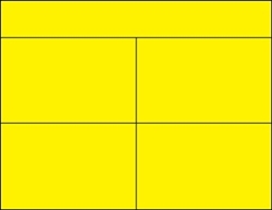 R004012-Y 4up w/Margin Blank Fluorescent Yellow on Uncoated Card Stock (formerly #97510-Y)