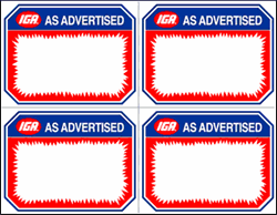 R004025 4up IGA "As Advertised" 4.5" x 5.5" (formerly #50001)