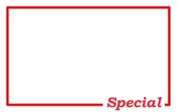 R004091 4up w/Margin Basic White with Red Border "Special" Sign