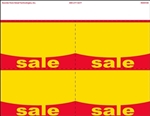 R004108 4up w/Margin Red/Yellow 'sale' on C1S (Glossy) Sign Stock