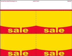 R004108 4up w/Margin Red/Yellow 'sale' on C1S (Glossy) Sign Stock