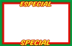 Four 5.5" x 3.5" Green, red, yellow, & white cardstock signs on an 11" x 7" sheet. Featuring SALE and VENTA