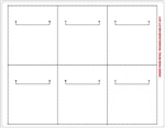 R006003 6up Composite White Adhesive Shelf Talker 3 5/16" x 3 15/16" w/Horseshoe Cut (formerly #2455525-4)