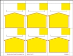 R006006-Y 6up Yellow Arrow Non-Adhesive, Cardstock Shelf Talker 3.333" x 3.75" (formerly #91065)