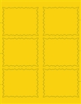 R006090-Y 6up Blank Fluorescent Yellow Die Cut Punch-Out Starburst