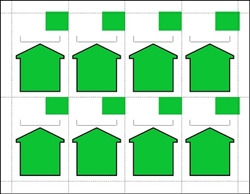 8up Green Arrow Non-Adhesive Shelf Talkers 2.5" x 3.6875" formerly # 91081