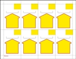 8up Yellow Arrow Non-Adhesive, Cardstock Shelf Talker 2.5" x 3.6875" formerly # 91085