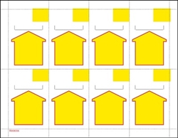 8up Yellow Arrow Non-Adhesive, Cardstock Shelf Talker 2.5" x 3.6875" formerly # 91085