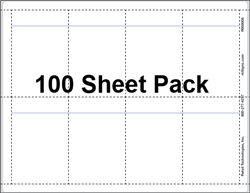 R008008-BLANK 8up Blank White Adhesive Shelf Talker 2.5" x 3.8438"