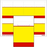 R008090-RY 8up Red & Yellow Bar Adhesive Shelf Talker w/Horseshoe Cut 2-1/2" x 3-27/32"
