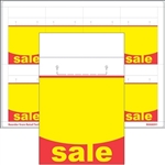R008091-RY 8up Red & Yellow "SALE" Adhesive Shelf Talker w/ Horseshoe Cut 2-1/2" x 3-27/32"
