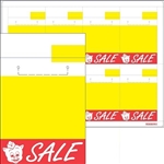 R008093  8up Piggly Wiggly "SALE" Adhesive Shelf Talker w/ Horseshoe Cut 2-1/2" x 3-27/32"
