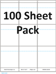 R009001-BLANK 9up Composite Blank White Talker Adhesive 2 11/16" x 3 1/4" (formerly #2455737-39)