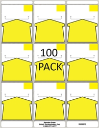 R009013 9up Adhesive Yellow Arrow Shelf Talker
