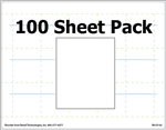 R015142-100pk 15up Eco Plus Blank White Shelf Talker with back score composite adhesive shelf talkers (1.875" x 2.25")