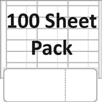 R018000-W-100pk 18up Blank White with Face Perforation on Composite Stock w/ Removable Adhesive