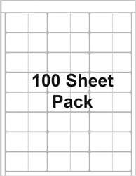 R024002-BLANK  24up Blank White 3-in-1 shelf labels with Face Perforation on Eco Friendly Composite Stock w/ Removable Adhesive 2.75" x 1.25"