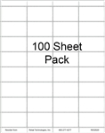 R032020-100pk 32up Eco-Friendly Composite White Adhesive Label 1-15/16" x 1-1/4"