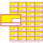 R032047 32up Red/Yellow Adhesive Labels
